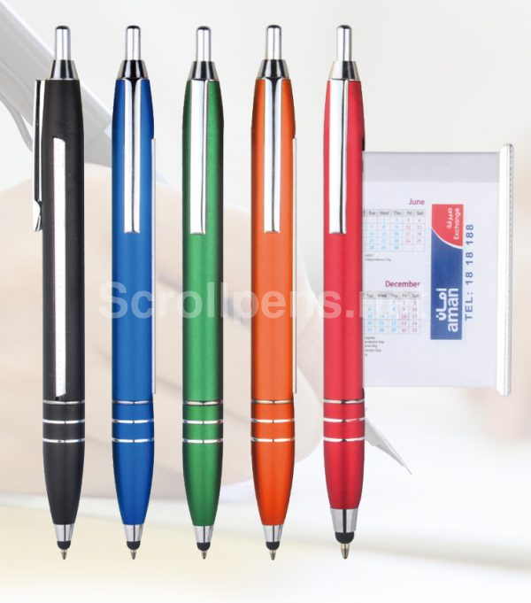 Metal Scroll Pens with Stylus “METAL STYLUS” Luxury Corporate Gifts